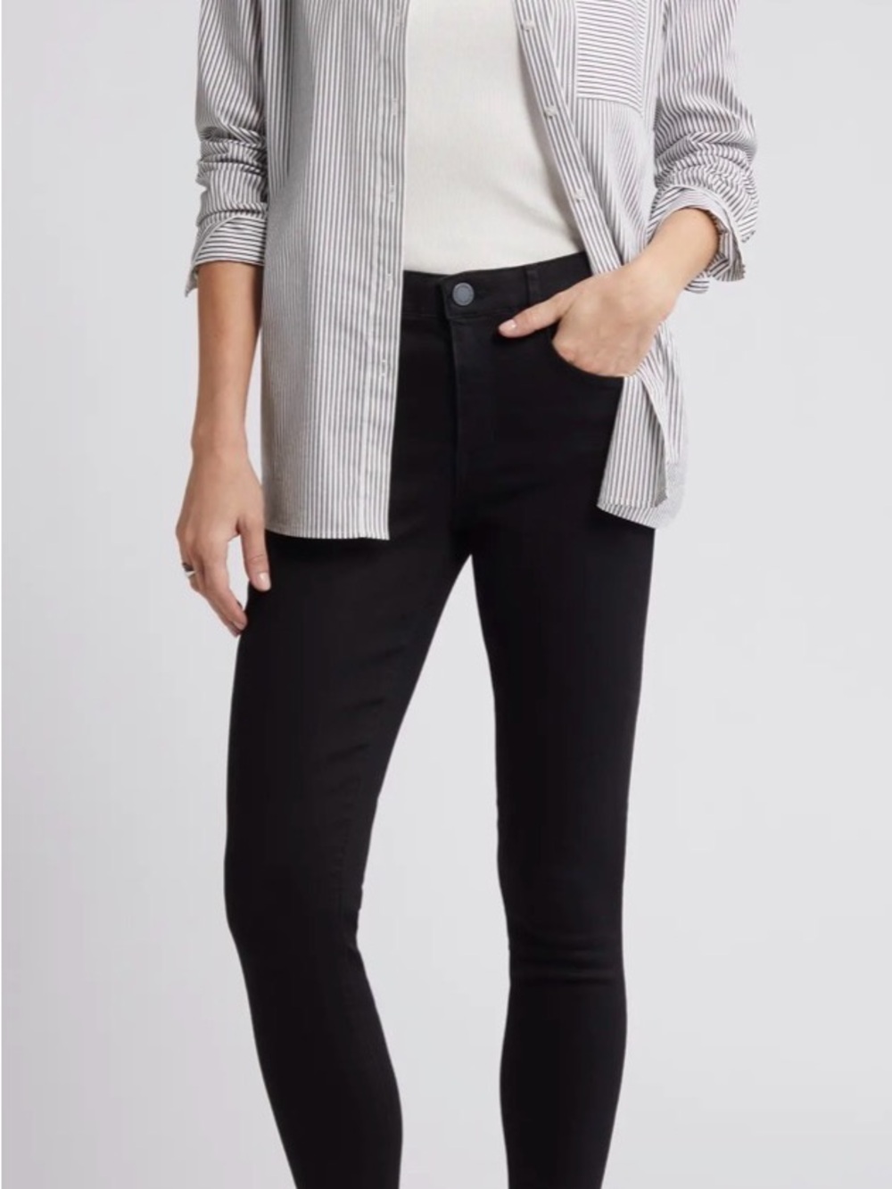 Wit & Wisdom Sophie High Rise Black Ankle Jeans